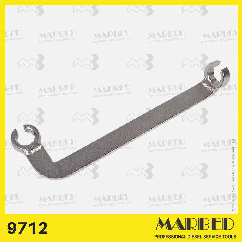 Chiave poligonale ad anello per allentare i tubi di iniezione del carburante (17 mm).
Simile a Bosch 0866411823, KDEP 1115.