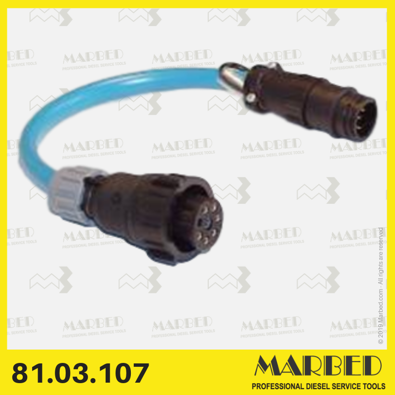 Cavo adattatore per testare e regolare le pompe in linea Bosch dotate di regolatore RE30, applicato su Man.
Simile a 0 986 610 107.