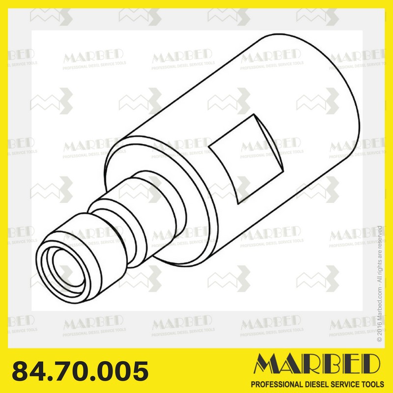 Nut with adapter for quick connection to the Bosch test bench.
Similar to Bosch 1 687 010 089, Zexel 157682-0300.