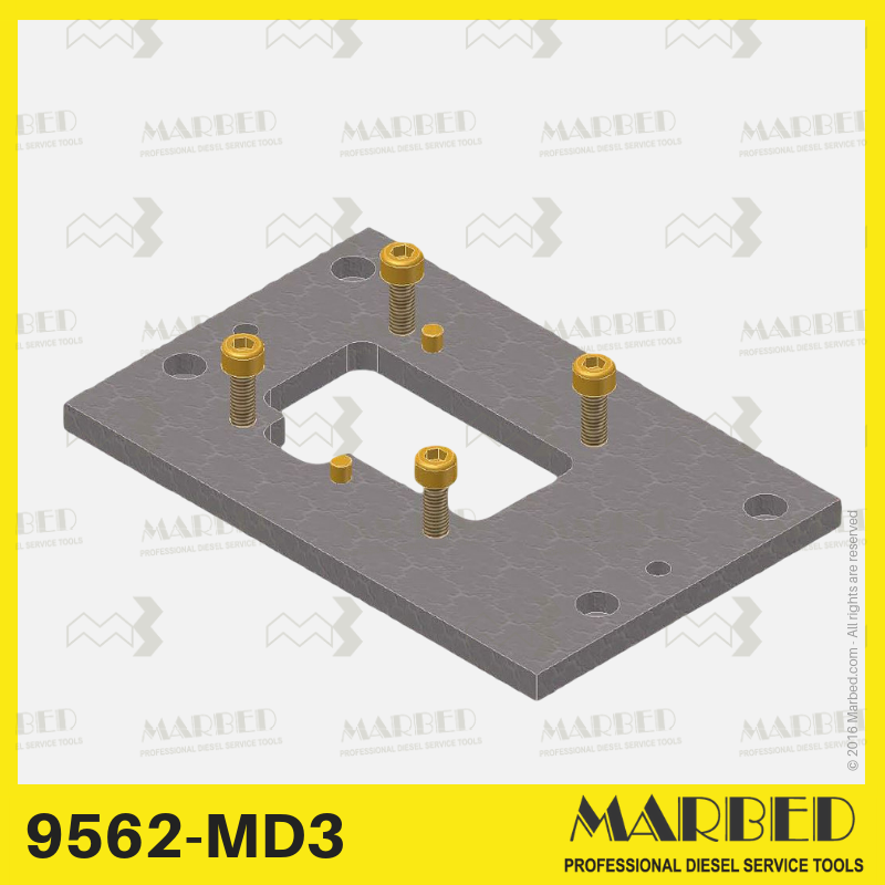 Calibrated plate for mounting the Zexel PFR..3MD/KD pumps, on 9562-M1 cambox.