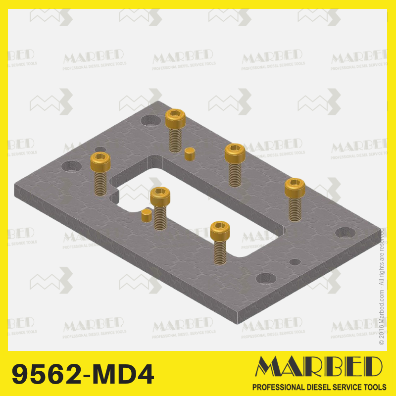 Placa calibrada para el montaje de las bombas Zexel PFR..4MD / KD, en cambox 9562-M1.