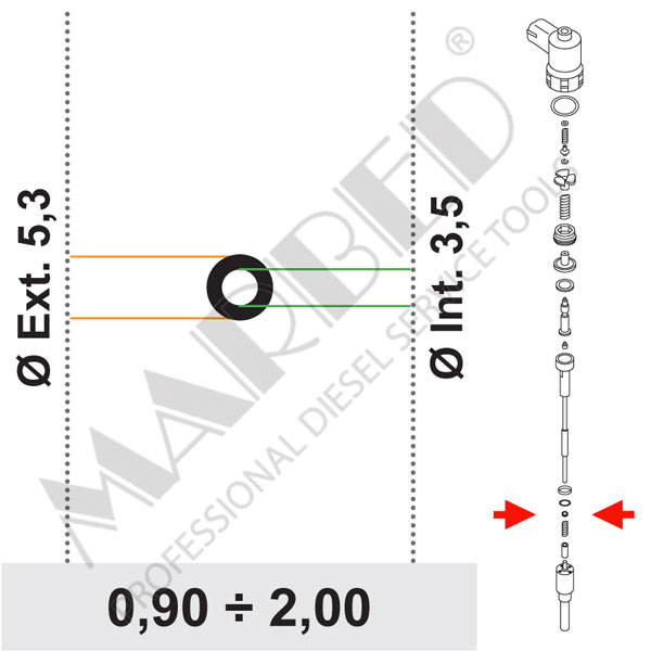 8210-R05 Calibrated shims (pack of 10 pcs.).