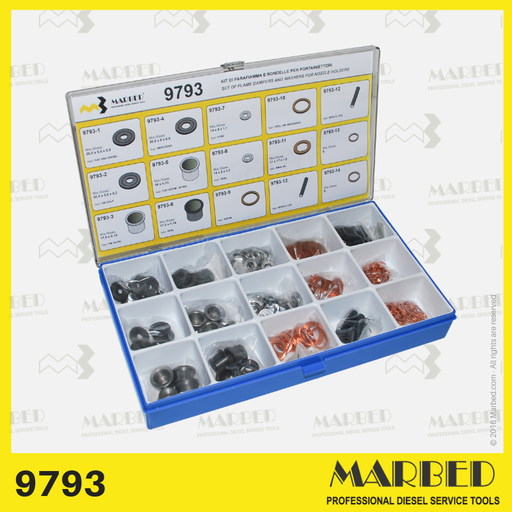 [9793] Box with flame dampers and washers for nozzle holders (Contents no. 512 pieces)