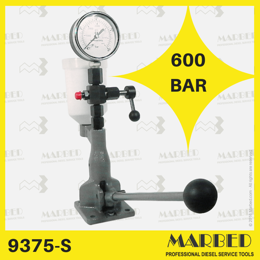 [9375-S] 9375-S Pompa prova iniettori con manometro inox blindato (cassa grande) 0÷600 BAR