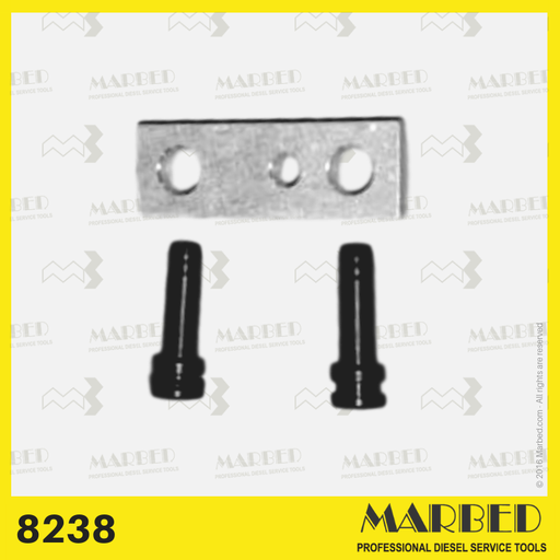 [8238] kit of 2 fittings and plate