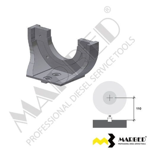 [9680-D] Universal cradle to host the pump mounting flanges