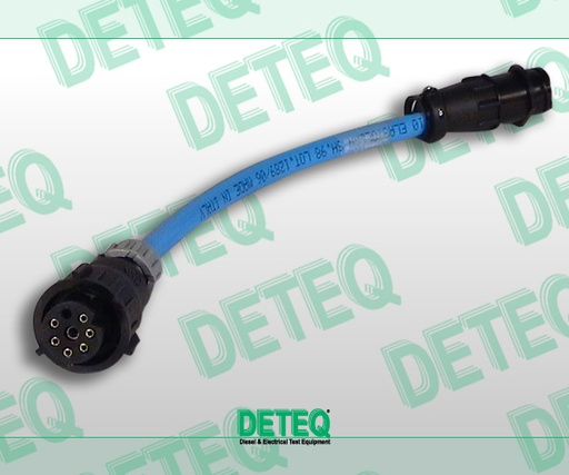 [81.03.107P] Cable adaptador para probar y ajustar las bombas en línea Bosch equipadas con regulador RE30, aplicadas en Man.
Similar a 0 986 610 107.