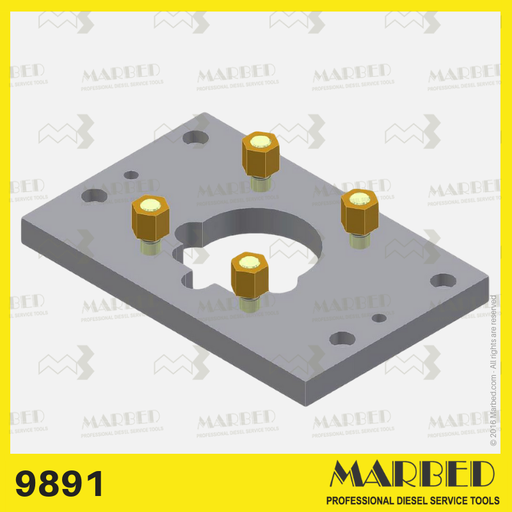[9891] Calibrated plate for mounting the Zexel PFR..2K pumps, on 9562-M1 cambox.