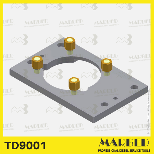 [TD9001] Placa de fijación de la bomba de 3 cilindros Yanmar, para pruebas con cambox 9562-M1