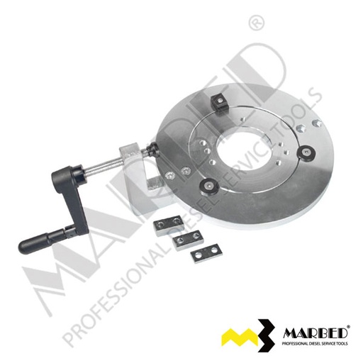 [8130-A] Bracket for assembly / disassembly of common rail pumps, on the workbench.